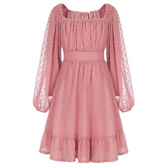 Girl Fall Winter Long Sleeve Casual Party Dress Kids