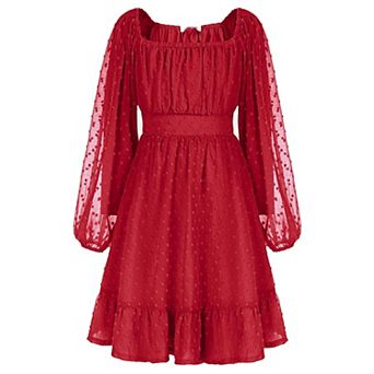 Girl Fall Winter Long Sleeve Casual Party Dress Kids
