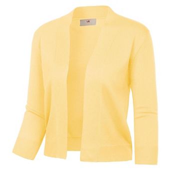 Women's 3/4 Sleeve Knit Cropped Cardigan Bolero Shrug