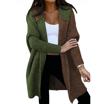 Women Hooded Knit Cardigan Fall Winter