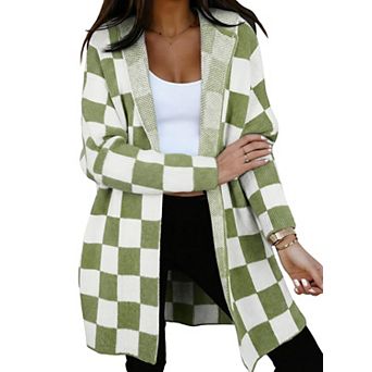 Women Hooded Knit Cardigan