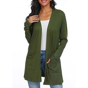 Women's Lightweight Long Cardigan with Pockets