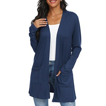 Women's Lightweight Long Cardigan with Pockets