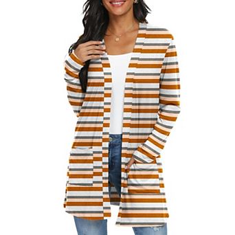 Womens Lightweight Long Cardigan Pockets