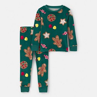 Toddler Carter's 2 pc Christmas Gingerbread DreamPlush Long Sleeve Pajama Top & Pajama Pants Set