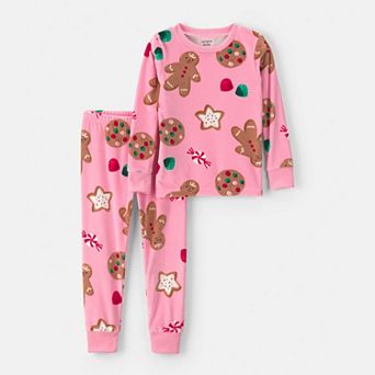 Toddler Carter's 2 pc Christmas Gingerbread DreamPlush Long Sleeve Pajama Top & Pajama Pants Set