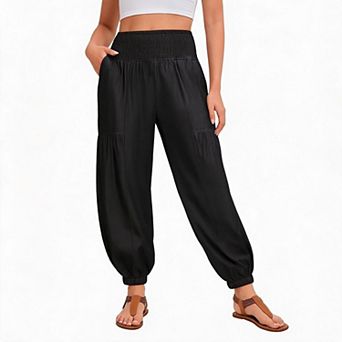 Jogger Pants for Women High Waist Ankle Cuffs Trousers Vacation Daily Casual Outfit
