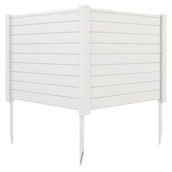 Costway 48"L x 37.5"H Air Conditioner Fence Screen Panel Kit with 3 Ground Stakes