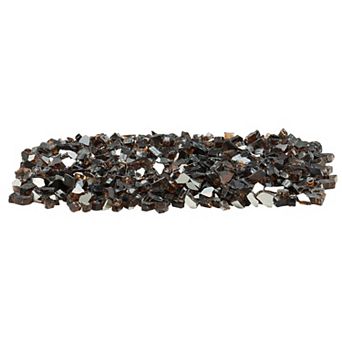 VEVOR Fire Glass, 10 LBS/4.5 KG High-Temperature Resistant Fireplace Rocks, 1/2-In/12.7 mm, Copper