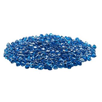 VEVOR Fire Glass, 20 LBS / 9 KG High-Temperature Resistant, 1 Inch / 25.4 mm, Caribbean Blue