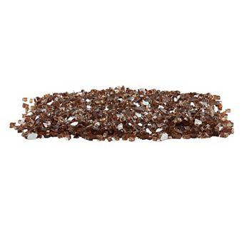 VEVOR Fire Glass, 10 LBS/4.5 KG High-Temperature Resistant Fireplace Rocks, 1/4-In/6.35 mm, Copper
