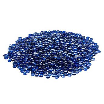 VEVOR Fire Glass, 10LBS/4.5KG High-Temperature Resistant, 3/4-Inch / 19.05 mm, Cobalt Blue