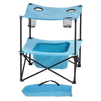 VEVOR Folding Camping Table, Portable Outdoor Lightweight Picnic Table, 600D Oxford Fabric, Blue