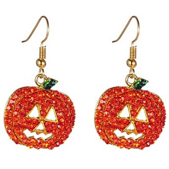 Spooky Pumpkin Dangle Earrings