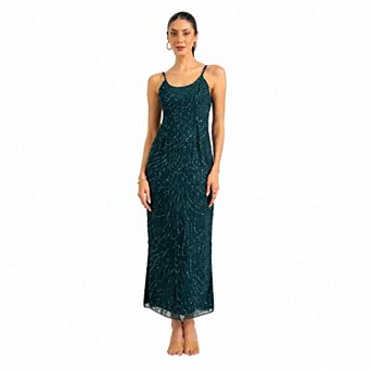 Rose & Nancy Women's Astrid Teal Maxi Dress