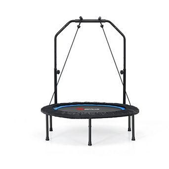 Costway 40" Foldable Adjustable Trampoline Fitness Rebounder with Resistance Bands Home Gym