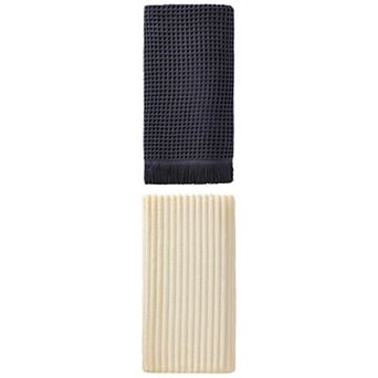 2 Packs Solid Bath Towel with Tassel Highly Absorbent Towel 71"x35" and 55"x28" for Gym Pool