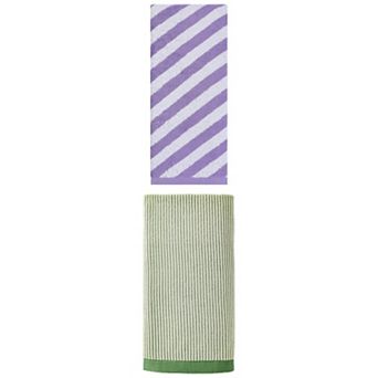 2 Packs Pure Cotton Striped Towel Highly Absorbent Quick Dry Bath Towel 55"x28" for Gym Pool