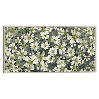 Masterpiece White Petals Panel Floral Framed Canvas Wall Art