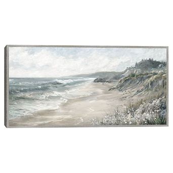 Masterpiece Gentle Tides Coastal Framed Canvas Wall Art