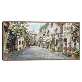 Masterpiece Summer Walkway Framed Canvas Wall Art