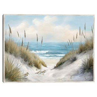Masterpiece The Dunes at High Tide Framed Canvas Wall Art