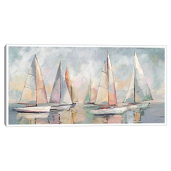 Masterpiece Reflective Sails Framed Canvas Wall Art