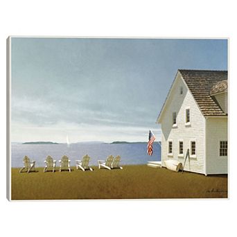 Masterpiece Summer Retreat Framed Canvas Wall Art