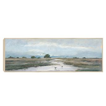 Masterpiece Meandering Marshes Framed Canvas Wall Art
