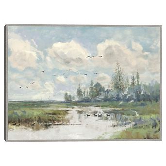 Masterpiece Coastal Wetlands II Framed Canvas Wall Art