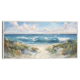 Masterpiece Sea Path Coastal Framed Canvas Wall Art