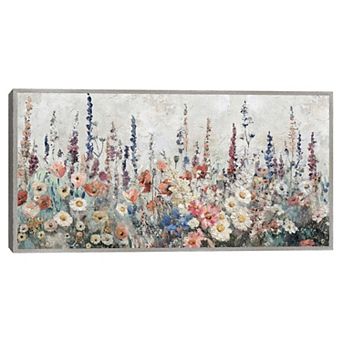 Masterpiece Antique Wilds Panel Floral Frame Canvas Wall Art