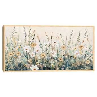 Masterpiece Soft Summer Blossoms Framed Canvas Wall Art
