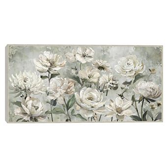 Masterpiece Summer Neutrals Floral Framed Canvas Wall Art