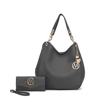 MKF Collection Ashley Faux Leather Hobo Shoulder Bag & Wallet Set