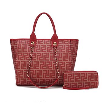 MKF Collection Marlene Faux Leather Tote Bag & Wallet Set