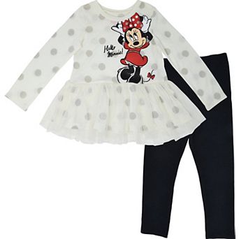 Disney's Minnie Mouse Long Sleeve T-Shirt and Tulle Leggings Set