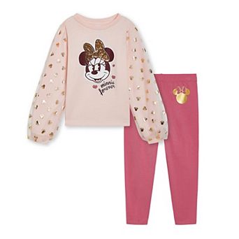 Disney's Minnie Mouse Long Sleeve T-Shirt and Tulle Leggings Set