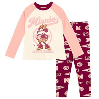 Disney's Minnie Mouse Glitter 2 pc Tee and Leggings Set