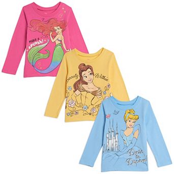 Disney's Princess Glitter Long Sleeve T-Shirt 3-Pack