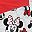 Red Grey Minnie Mouse