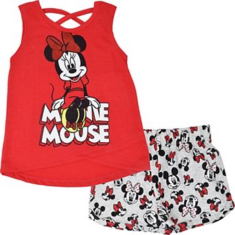 Disney's Minnie Mouse Sleeveless 2 pc Tank Top and Shorts Set