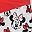 Red Grey Minnie Mouse
