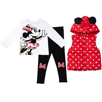 Disney's Minnie Mouse Vest Tee and Leggings Set