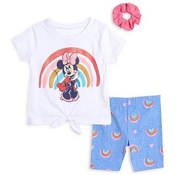 Disney's Minnie Mouse T-Shirt and Bike Shorts Set with Scrunchie