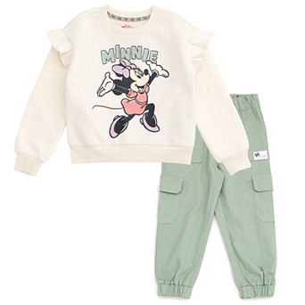 Disney's Minnie Mouse Fleece Sweatshirt and Twill Pants Set