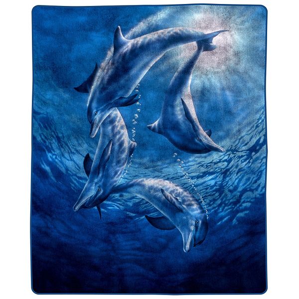 Lavish Home Dolphin Print Throw Blanket