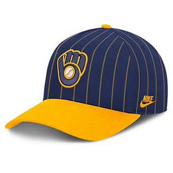 Male Nike Royal/Gold Milwaukee Brewers Cooperstown Rise A-Frame Adjustable Hat