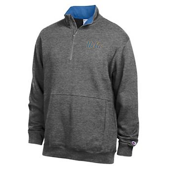 Men's Champion Charcoal UCLA Bruins Fleece Quarter-Zip Pullover