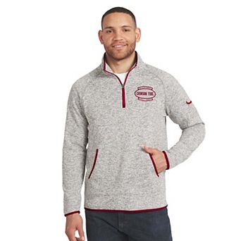 Men's Darius Rucker Collection by Fanatics Gray Alabama Crimson Tide Sweater Knit Quarter-Zip Pullover